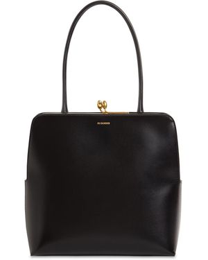 Jil Sander Goji レザートップハンドルバッグ - ブラック