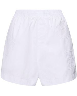 Lacoste Damen Baumwollshorts Mit Elastischem Bund „Linette“ - Weiß