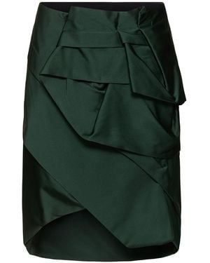 Dries Van Noten Sispy サテンスカート - グリーン