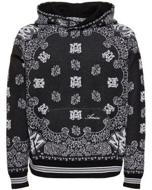 Amiri Herren Kapuzenpullover Aus Baumwolle Mit Bandanadruck - Grau