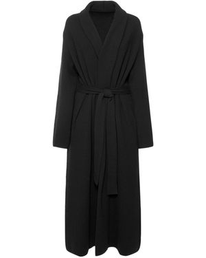 ANNAGRETA Sissi Belted Wool Coat - Black