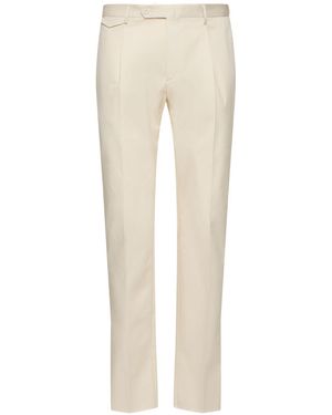 Tagliatore Herren Hose Aus Stretch-Baumwolle - Natur