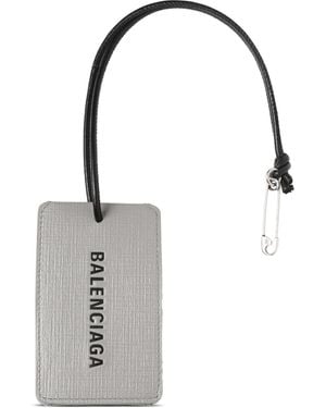 Balenciaga Leather Tag Key Holder/ Unique - White