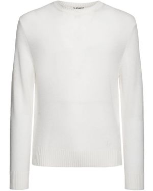 Jil Sander Herren Pullover Aus Wollmischung - Natur