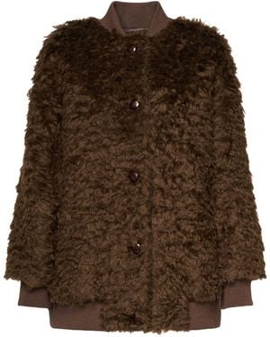 Weekend by Maxmara Agiate Furry Short Coat - Brown