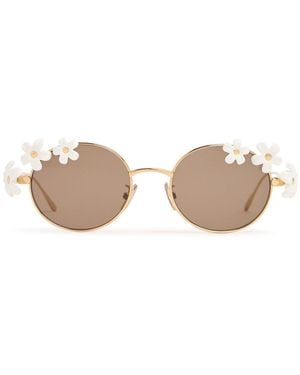 Loewe Signature Oval Metal Sunglasses - Pink