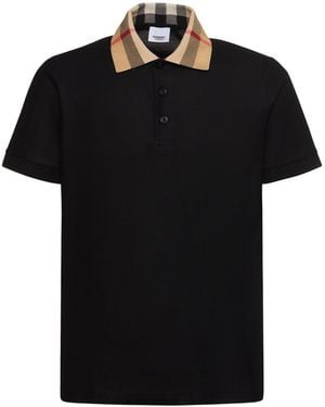 Burberry Herren Polohemd Aus Baumwolle „Cody“ - Schwarz