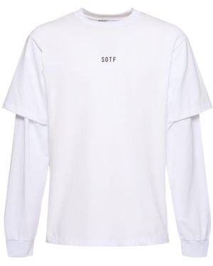 Sotf Herren T-Shirt Mit Doppelärmeln - Weiß