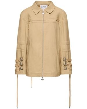 CANNARI CONCEPT Loose Fit Cotton Jacket - Natural