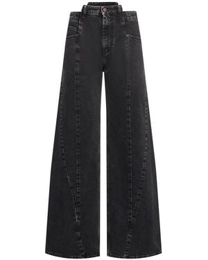Maison Margiela Jeans Aus Baumwolldenim Mit Weitem Bein - Blau
