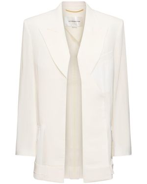Victoria Beckham ビスコース&ウールテーラードジャケット - ホワイト