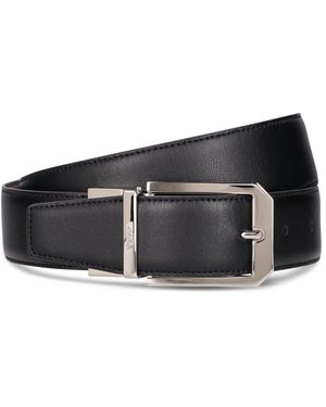 ZEGNA 3.5Cm Reversible Leather Belt - Black