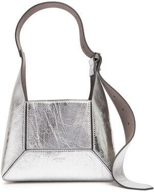 Jimmy Choo スモール Diamondレザー ホーボーバッグ - ホワイト