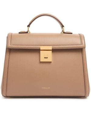 DeMellier London Midi Paris Smooth Leather Top Handle Bag - Natural