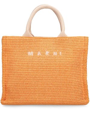 Marni ラフィア風トートバッグ - オレンジ