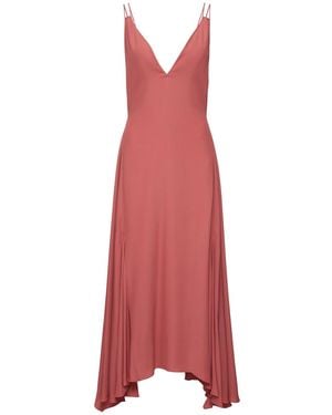 Lanvin Langes Kleid Aus Seidenmischung - Rot