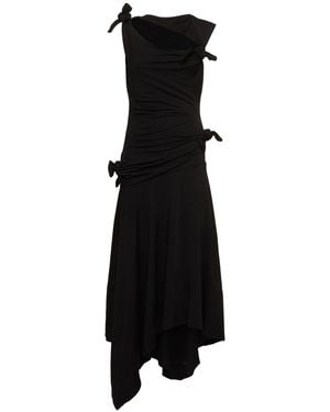 Acne Studios Enouk Viscose Blend Jersey Midi Dress - Schwarz
