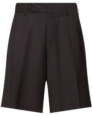 Cellar Door Herren Leichte Shorts Aus Wolle „Vito“ - Schwarz