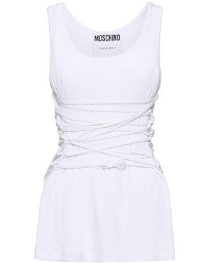 Moschino ストレッチコットンタンクトップ - ホワイト