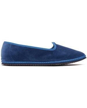 Vibi Venezia 10mm Hohe Loafer Aus Samt "delfina" - Blau