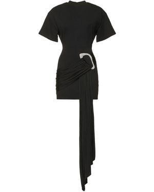 オールインワン・サロペット David Koma Speckled Rhinestone Embr Mini Jersey David Koma Speckled Rhinestone Embr Mini Jersey in Black | Lyst