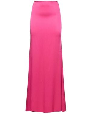 GIUSEPPE DI MORABITO Stretch Viscose Long Skirt - Pink