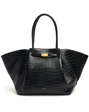 DeMellier London New York Embossed Leather Tote Bag - Black