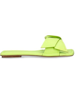 Acne Studios レザーフラットサンダル 5mm - グリーン