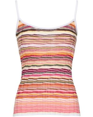 Missoni リブニットタンクトップ - ピンク