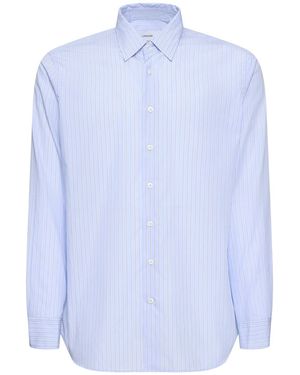 Lardini コットンポプリンシャツ - ブルー