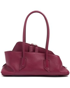The Attico Small La Passeggiata Soft Leather Bag - Purple