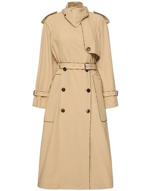 トレンチコート DRIES VAN NOTEN RISTO PRINTED COTTON TRENCH COAT Dries Van Noten Risto Print Belted Cotton Poplin Trench Coat
