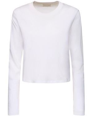 Loulou de Saison Langarmshirt Aus Bio-baumwolle "masal" - Weiß