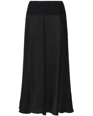 BITE STUDIOS Parchment Textured Flared Skirt - Black