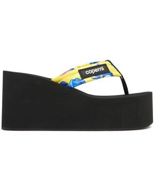 Coperni 100Mm Logo Platform Flip-Flops - Blue