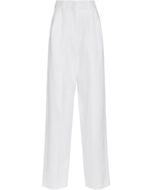 Sportmax Leone キャンバスワイドパンツ - ホワイト