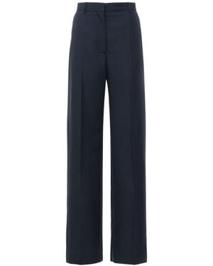 Lanvin Hose Aus Wolle Und Mohair - Blau