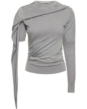 Acne Studios Klowd シルクニットトップ - グレー