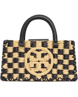 Tory Burch Ella ハンドクロシェ ラフィアバッグ - メタリック