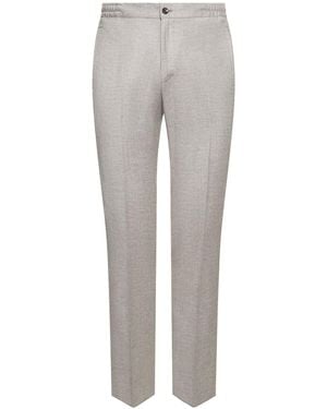 Kiton ウールブレンドパンツ - グレー