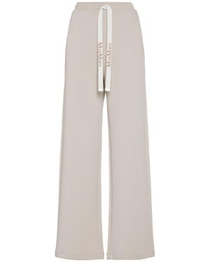 Max Mara Bali コットンジャージーワイドパンツ - ホワイト