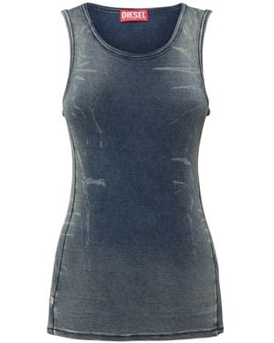 DIESEL Damen T-Go Denim Tank Top - Blau