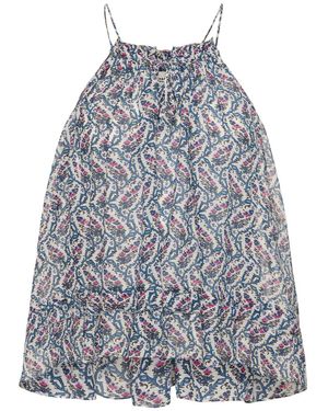 Isabel Marant Oberteil Aus Baumwolle Mit Druck "fabino" - Blau