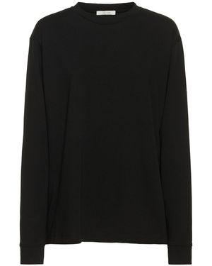 The Row Langärmeliges T-shirt Aus Baumwolljersey "ciles" - Schwarz