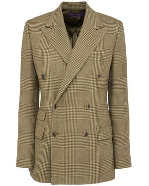 Ralph Lauren Richie Cotton & Linen Tweed Blazer - Green