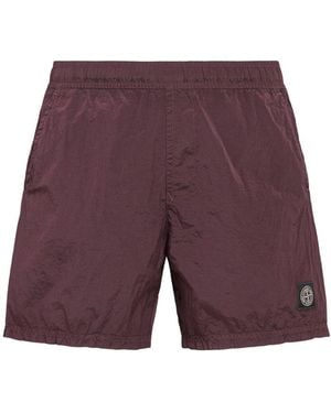 Stone Island Herren Shorts Aus Econyl - Lila