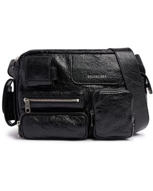 Balenciaga Superbusy レザーメッセンジャーバッグ - ブラック