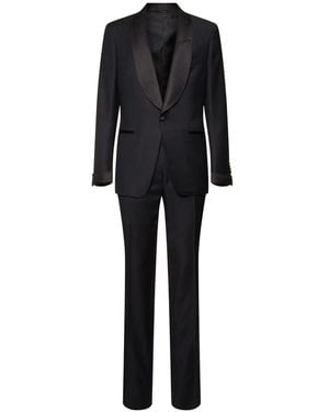 Tom Ford Master Twill Shelton Evening Tuxedo Suit - Black