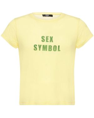 Jaded London Sex Symbol ビスコースtシャツ - イエロー