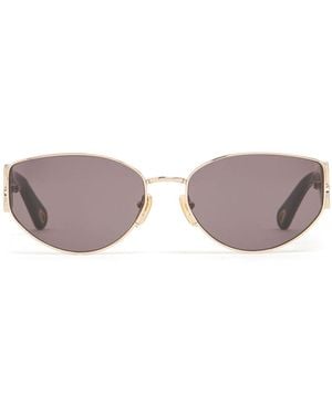 Chloé Sonnenbrille Aus Metall "marcie" - Braun